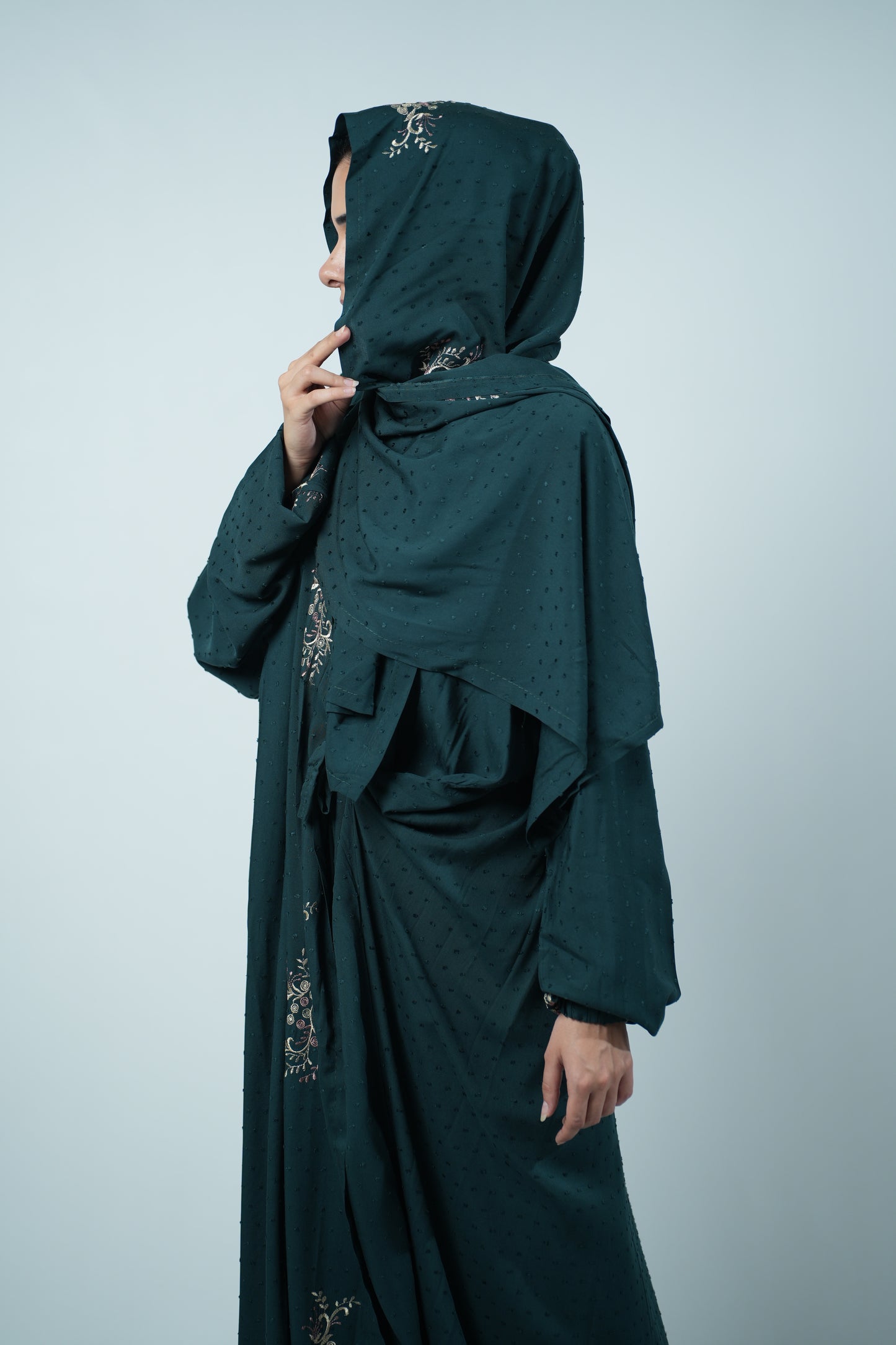 Prayer Dress Front Open (Dark Green)