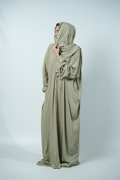 Prayer Dress Front Closed (Olive Green)