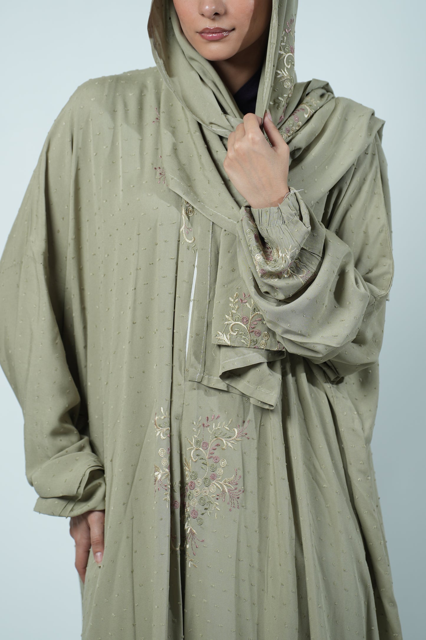 Prayer Dress Front Closed (Olive Green)